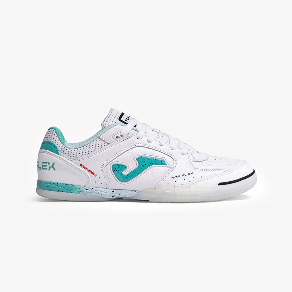 Chuteira de Futsal Joma Top Flex Unissex Branco e Azul