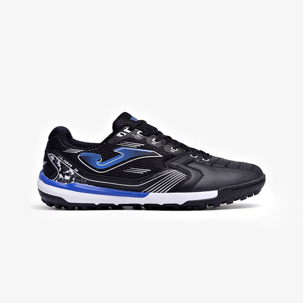 Chuteira de Society Joma Liga 5 Masculino Preto e Azul