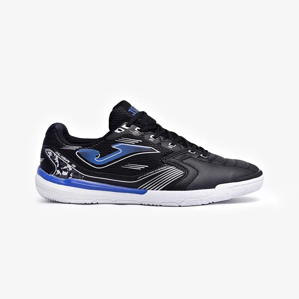 Chuteira de Futsal Joma Liga 5 Masculina Preto e Azul