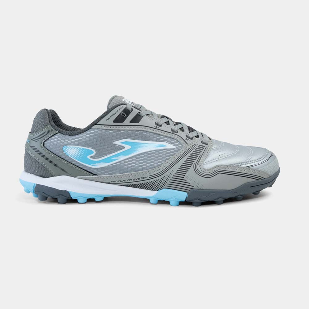 Chuteira de Society Joma Dribling Masculina - Cinza e Azul