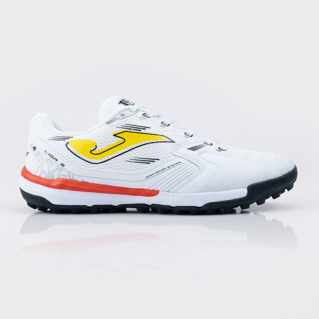 Chuteira de Society Joma Liga 5 Masculina Branco