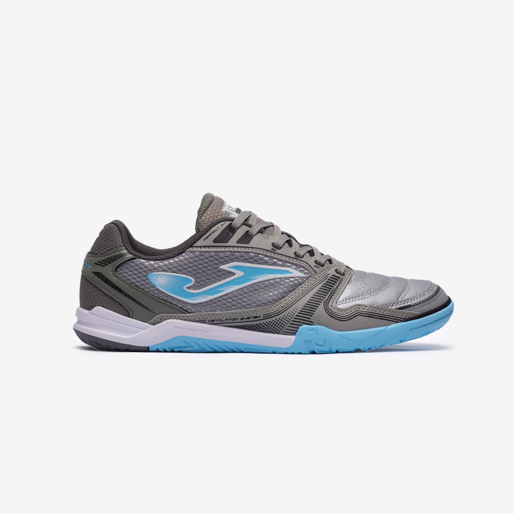 Chuteira de Futsal Joma Dribling Masculina Cinza e Azul