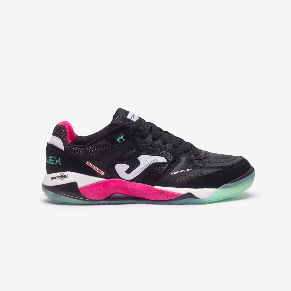 Chuteira de Futsal Joma Top Flex Plus Masculina Preto e Rosa