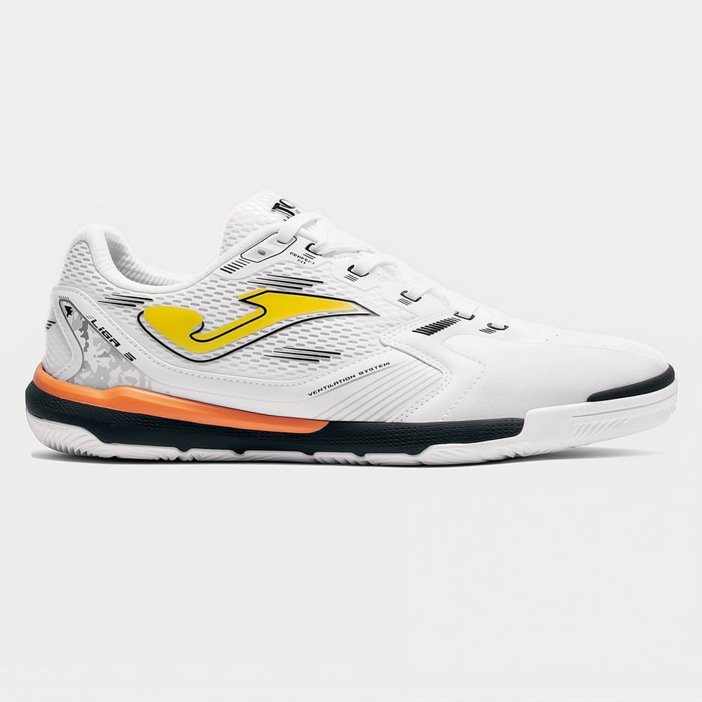 Chuteira de Futsal Joma Liga 5 Masculina Branco