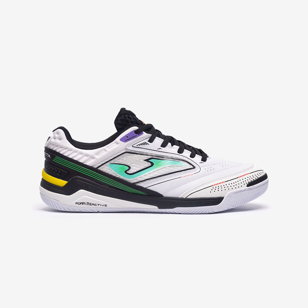 Chuteira de Futsal Joma Gambeta Masculina Branco e Preto