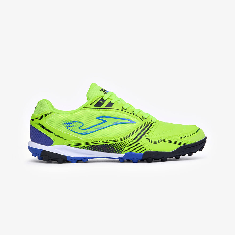 Chuteira de Society Joma Dribling Masculina - Verde e Azul Royal