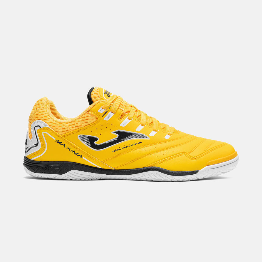 Chuteira de Futsal Joma Maxima Masculina -  Laranja e Preto